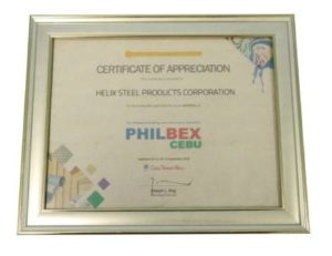 Certificate of Appreciation PhilBex